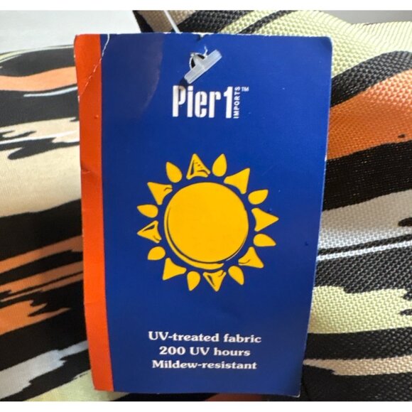 Pier 1 Imports Throw Pillows 16x16" Multi Colored UV Treated Mildew Resist Set - Picture 3 of 8